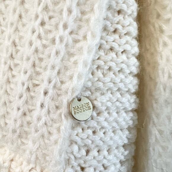 Scotch and soda cream starwatcher cream knit pullover sweater boxy oversized XS - Picture 2 of 8